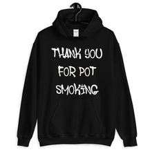 Load image into Gallery viewer, Thank You for Smoking Black Hoodie
